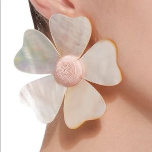 Rebecca De Ravenel Mother of Pearl Flower Earrings
